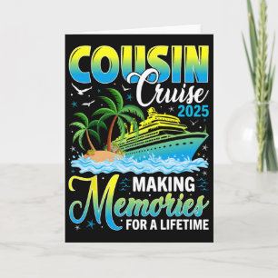 Tarjeta Crucero de primos 2025 Creando recuerdos para toda