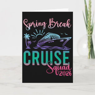 Tarjeta Crucero de vacaciones de primavera Squad 2026 viaj