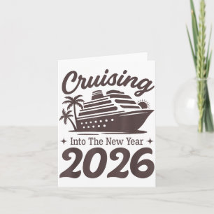 Tarjeta Crucero de vacaciones en el año nuevo 2026