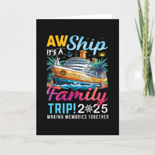 Tarjeta Crucero de viaje de coincidencia familiar Aw barco
