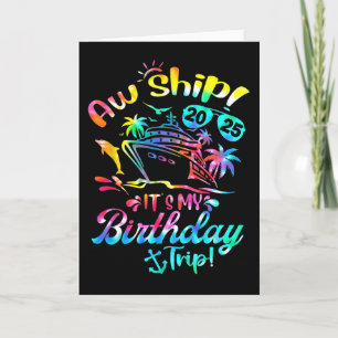 Tarjeta Crucero de viaje de cumpleaños 2025 Verano V