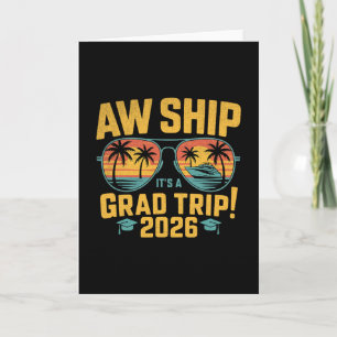 Tarjeta Crucero de viaje de graduación 2026 barco senior c