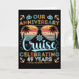Tarjeta Crucero del 49º Aniversario Celebrando 49 Años Par
