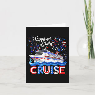 Tarjeta Crucero del 4 de Julio Fuegos Artificiales Usa Reg