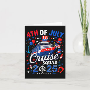 Tarjeta Crucero del 4 de Julio Patriótico Crucero American
