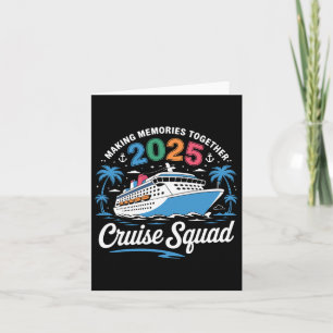 Tarjeta Crucero en Familia 2025 Camisetas a Juego Vacacion