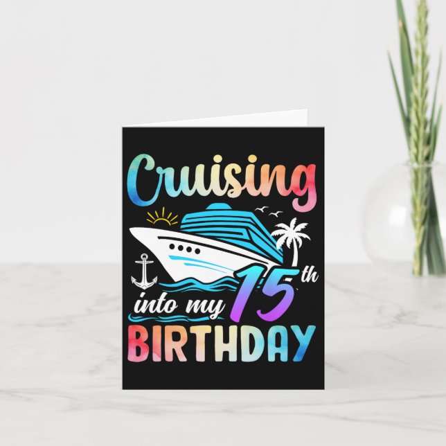 Tarjeta Crucero en mi cumpleaños número 15 (Anverso)