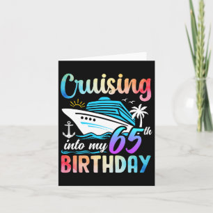Tarjeta Crucero en mi cumpleaños número 65