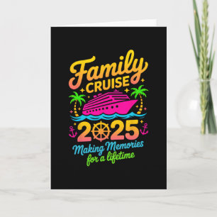 Tarjeta Crucero Familiar 2025 Amantes de las Vacaciones Re
