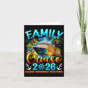 Tarjeta Crucero familiar 2026 navegando playa hawaii veran