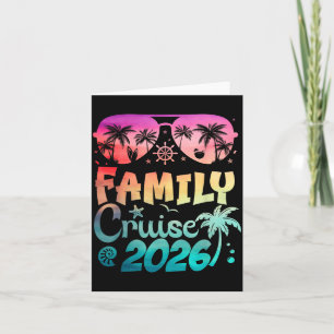 Tarjeta Crucero Familiar 2026 Vacaciones de Verano Combina