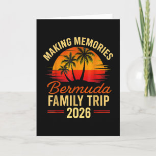 Tarjeta Crucero Familiar Bermudas 2026 Verano Vacaciones C