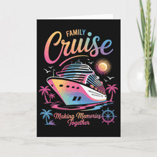 Tarjeta Crucero familiar creando recuerdos juntos viaje de