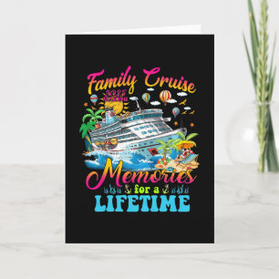Tarjeta Crucero Familiar Creando Recuerdos Para Toda La Vi