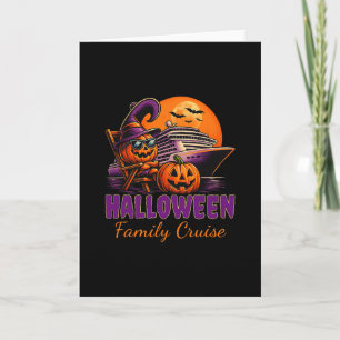 Tarjeta Crucero familiar de Halloween para familias que na