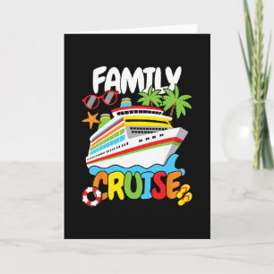 Tarjeta Crucero Familiar Divertido Hombres Mujeres Niños 