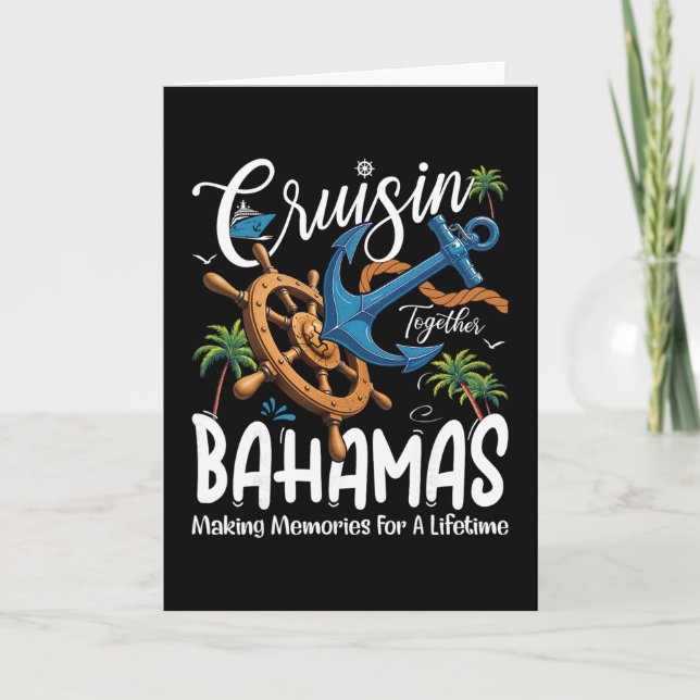 Tarjeta Crucero familiar en Bahamas (Anverso)