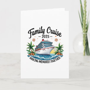 Tarjeta Crucero Familiar Vacaciones 2025 Viaje Familiar C