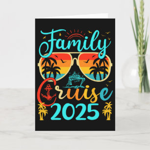 Tarjeta Crucero Familiar Vacaciones de Verano 2025 Combina