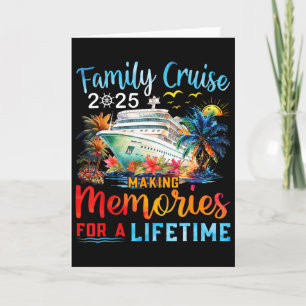 Tarjeta Crucero Familiar Vacaciones de Verano 2025 Familia