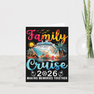 Tarjeta Crucero Familiar Vacaciones de Verano 2026 Combina