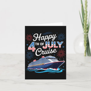 Tarjeta Crucero Feliz 4 de Julio Patriótico Familiar Combi
