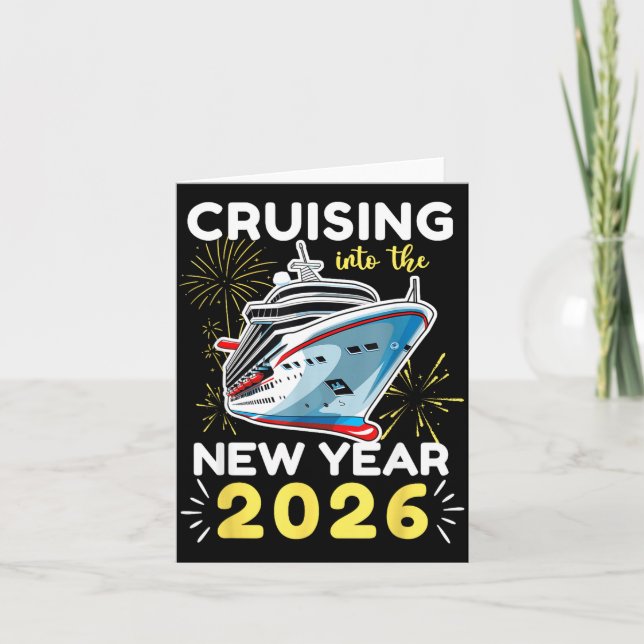 Tarjeta Crucero hacia el nuevo año 2026  (Anverso)
