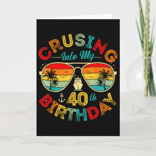 Tarjeta Crucero hacia mi cumpleaños 40 Fiesta en crucero