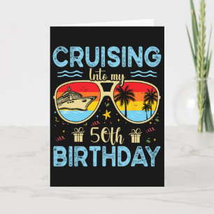 Tarjeta Crucero hacia mi cumpleaños 50 - Cumpleaños 50 Cru