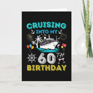 Tarjeta Crucero hacia mi cumpleaños 60 Crucero 60 años