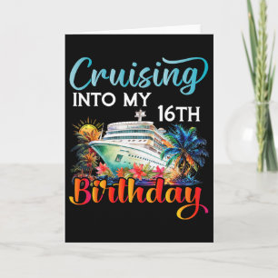 Tarjeta Crucero hacia mi cumpleaños número 16 Crucero Cump