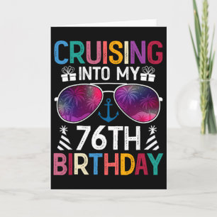 Tarjeta Crucero hacia mi fiesta de cumpleaños 76 Crucero 7