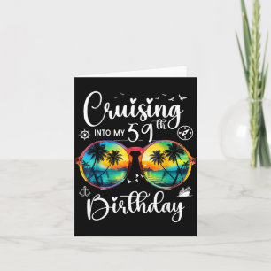 Tarjeta Crucero hacia mi viaje de cumpleaños 59 Vacaciones