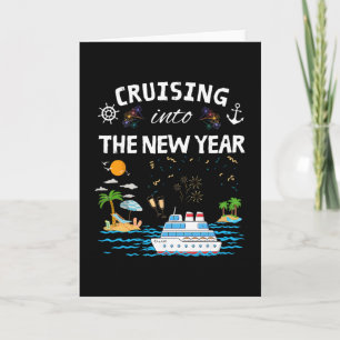 Tarjeta Crucero para el Año Nuevo 2026 Vacaciones familiar