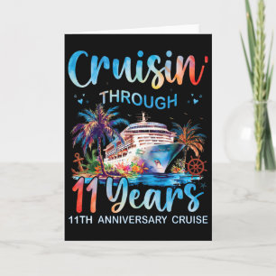 Tarjeta Crucero por 11 años Crucero de aniversario número 