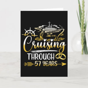Tarjeta Crucero por 57 años Crucero de aniversario número 