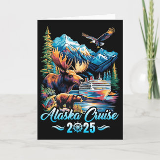 Tarjeta Crucero por Alaska 2025 Grupo de Familia y Amigos 