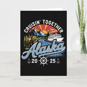Tarjeta Crucero por Alaska 2025 Vacaciones de verano famil