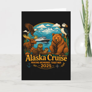 Tarjeta Crucero por Alaska para familia que coincide con c