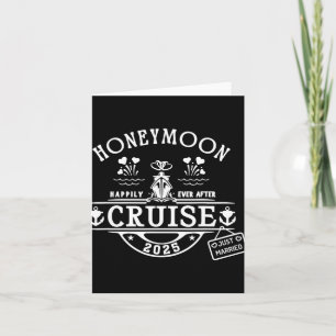 Tarjeta Cruceros De Luna De Miel 2025 Bride Y Groom Recién