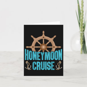 Tarjeta Cruceros de luna de miel de parejas recién casadas