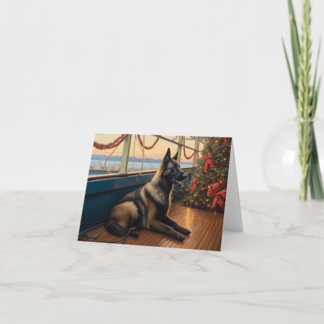 Tarjeta Cruceros de Navidades Pastores belgas: feroz festi (Anverso)