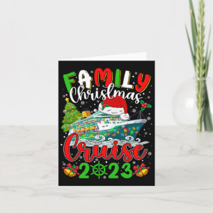 Tarjeta Cruceros divertidos para Navidades de familia Squa