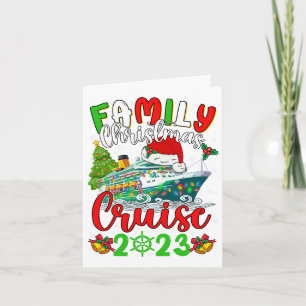 Tarjeta Cruceros divertidos para Navidades de familia Squa