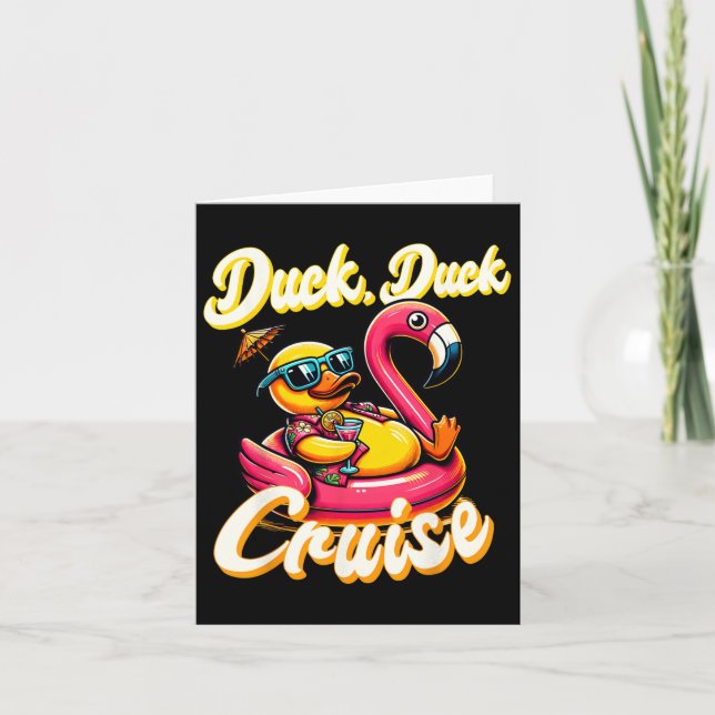 Tarjeta Cruceros Ducks Duck Duck Cruise Family Vacaciones  (Anverso)