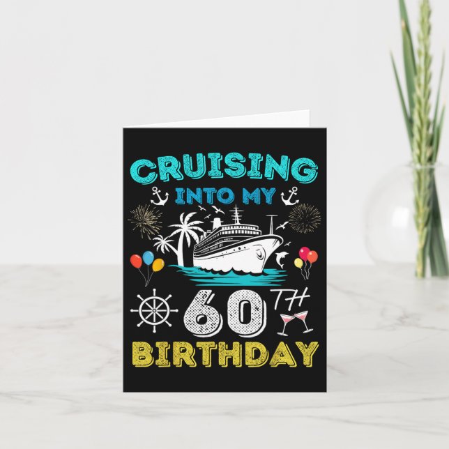 Tarjeta Cruceros en mi crucero de 60 años (Anverso)