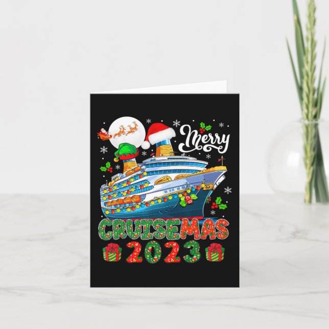 Tarjeta Cruceros navideños 2023 Santa Elf (Anverso)