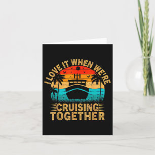 Tarjeta Cruceros para cruceros Vintage Family Mating Coupl