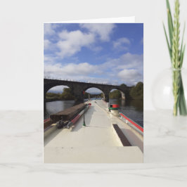 Tarjeta Cruceros por el río en bote.