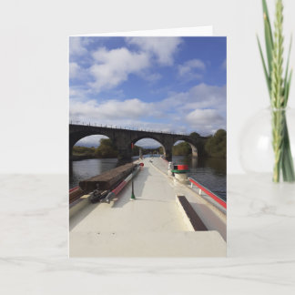 Tarjeta Cruceros por el río en bote.